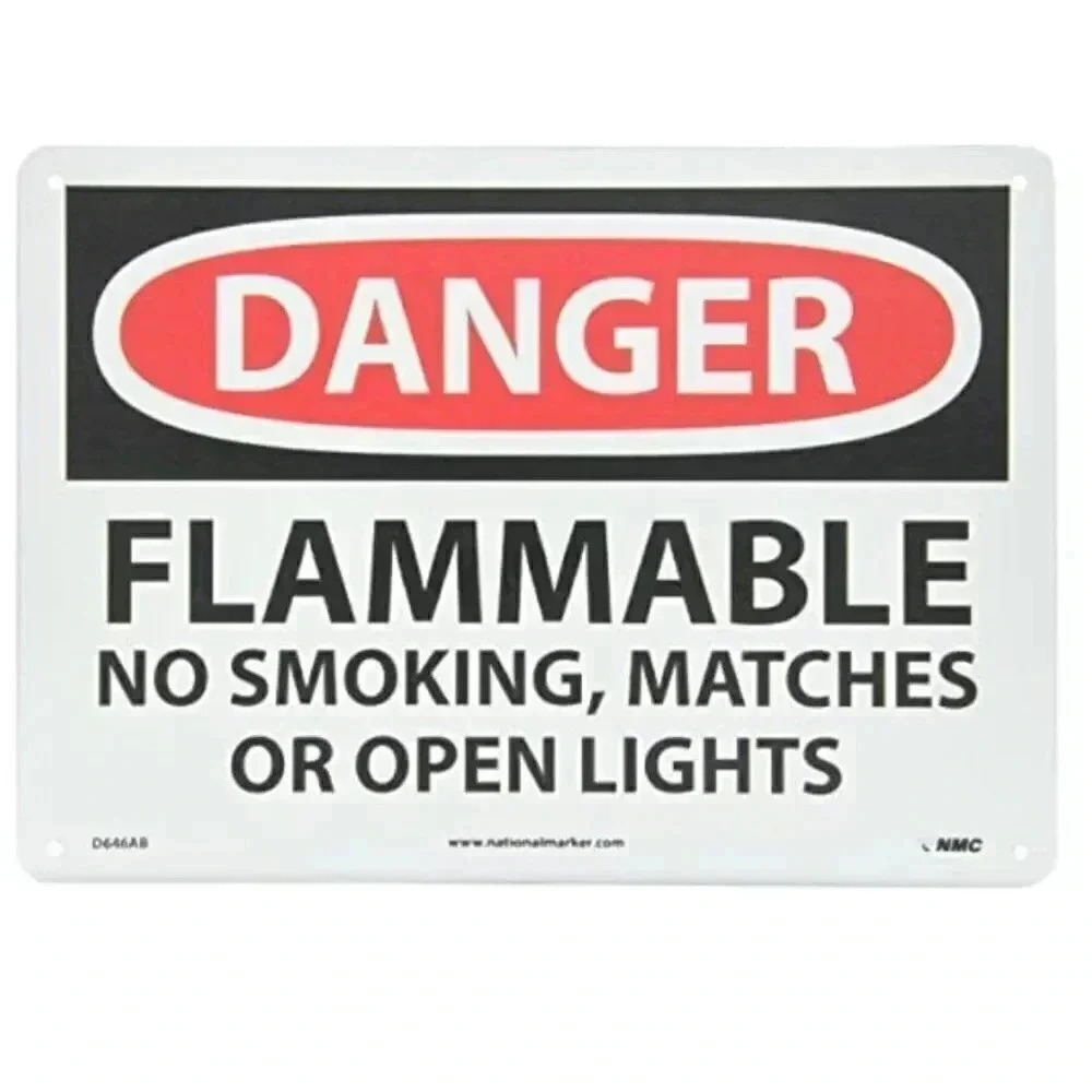 OSHA Sign- Danger Flammable no smoking matches or